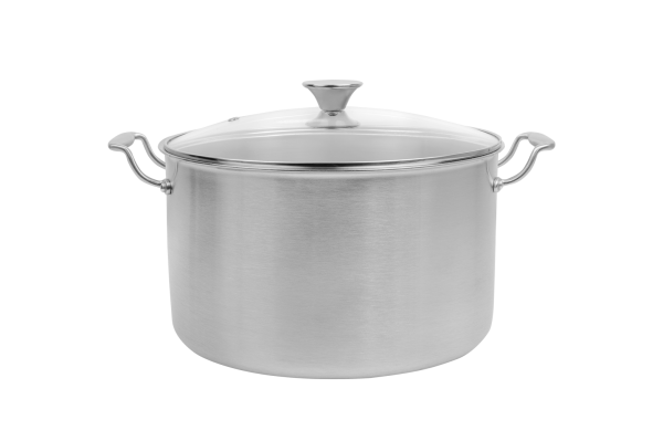 grand faitout de 28cm avec couvercle "full inox" tous feux dont induction