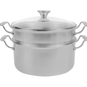 batterie "grand combiné vapeur" full inox avec son couvercle tous feux dont induction