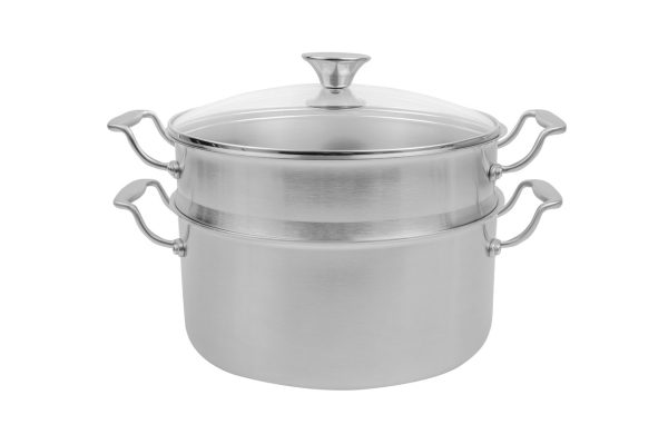 batterie "grand combiné vapeur" full inox avec son couvercle tous feux dont induction